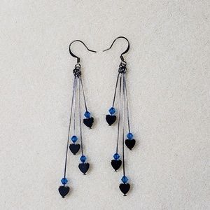 Hand made fashion earrings capri blue